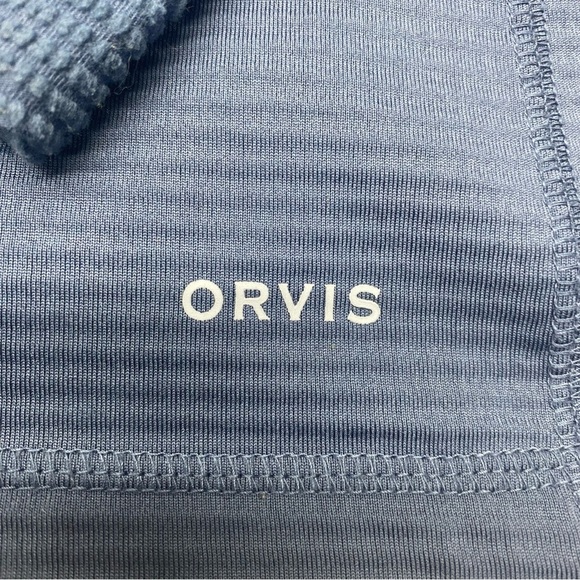 Orvis Blue Quarter-Zip Pullover Women’s Large Side Rear Pocket CASUAL COMFY - Picture 4 of 8